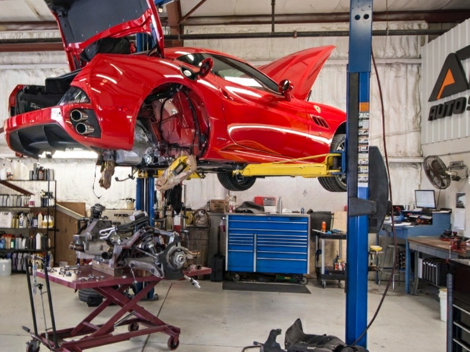 Hallmark Auto Services Ferrari workshop in Dubai